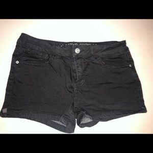 Black Denim Shorts